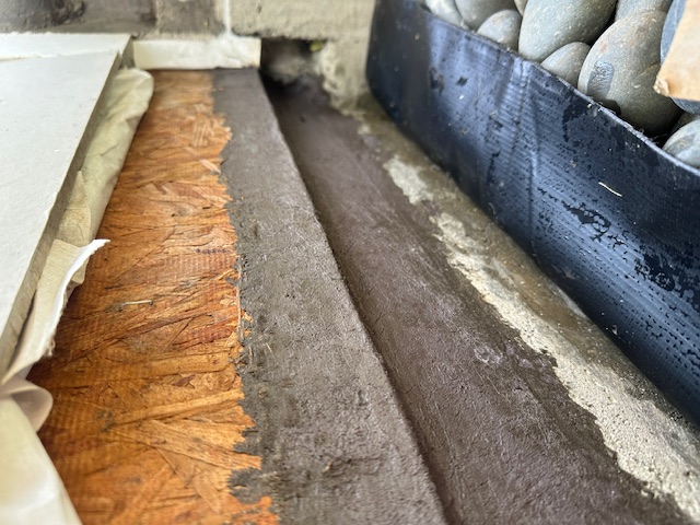 Exterior foundation waterproofing to cracks complete